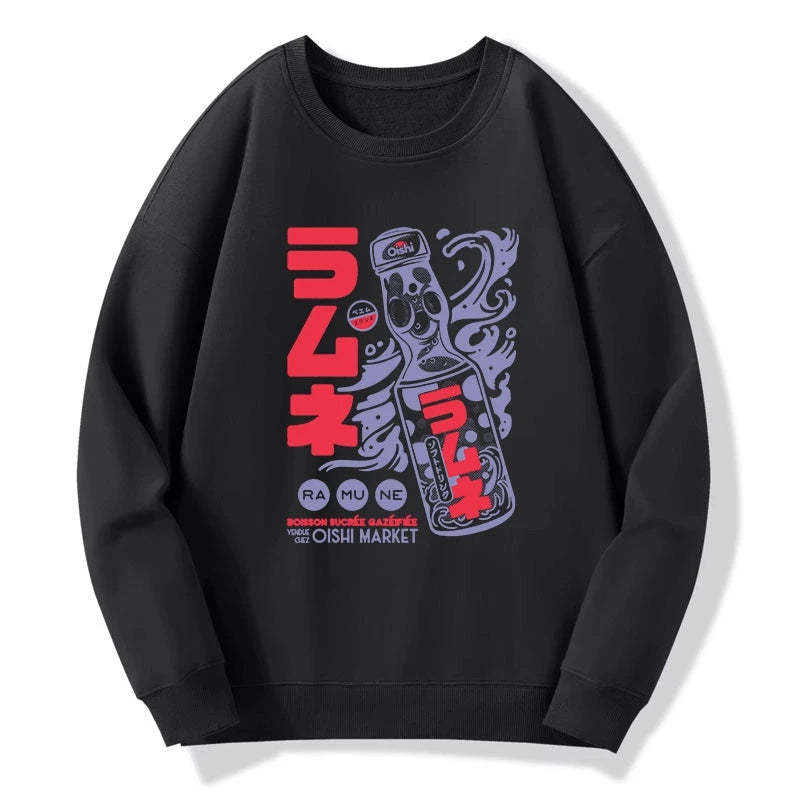 Tokyo-Tiger Ramune Print Japanese Sweatshirt Sale