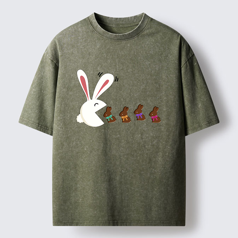 Tokyo-Tiger Fun Of The Easter Bunny Washed T-Shirt