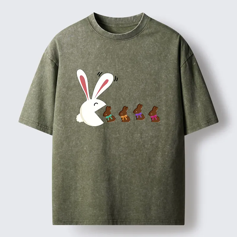 Tokyo-Tiger Fun Of The Easter Bunny Washed T-Shirt