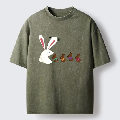 Tokyo-Tiger Fun Of The Easter Bunny Washed T-Shirt
