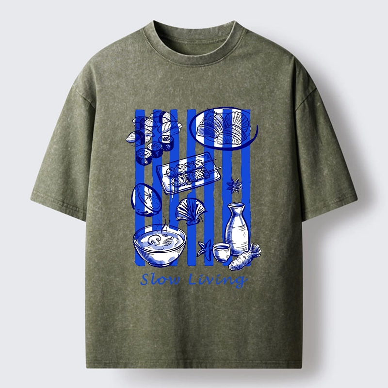 Tokyo-Tiger Slow Living Moments Washed T-Shirt