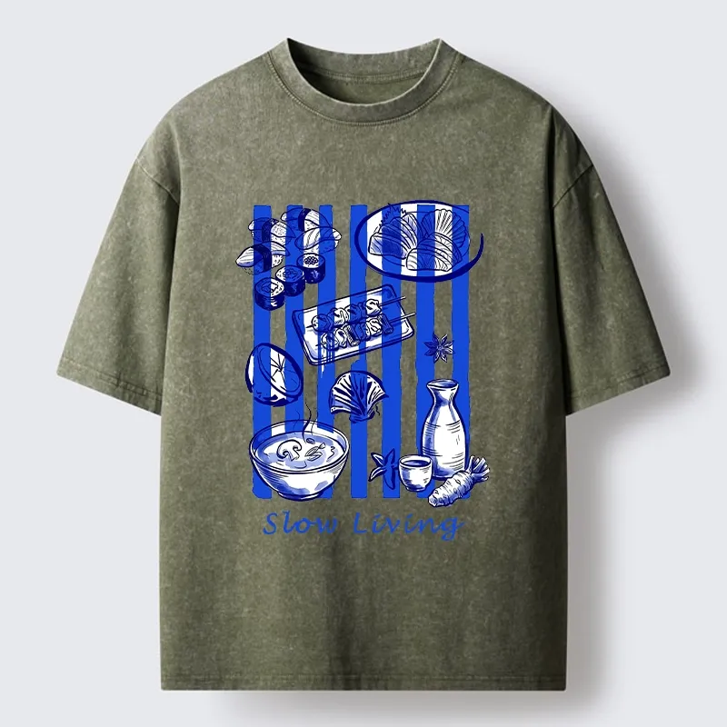 Tokyo-Tiger Slow Living Moments Washed T-Shirt