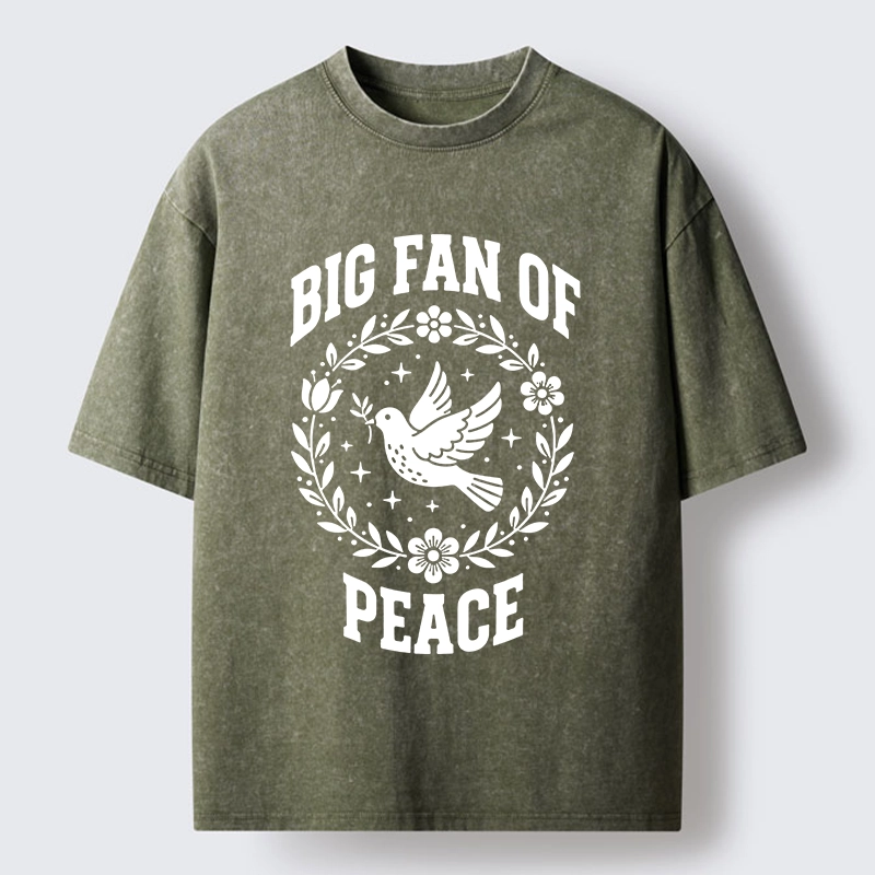 Tokyo-Tiger Circle of Flower Peace Dove Washed T-Shirt