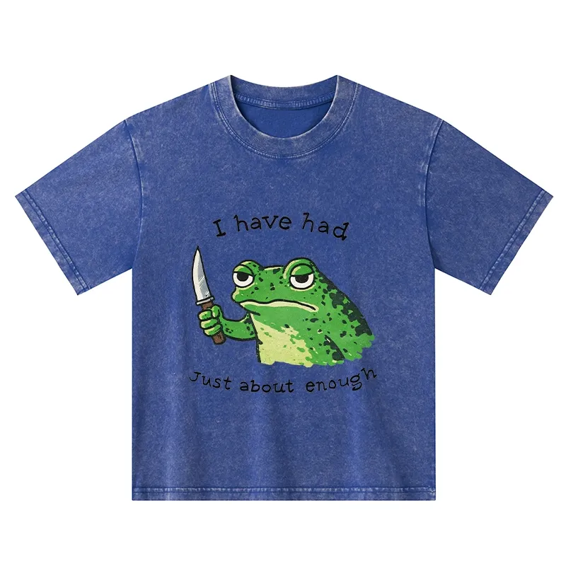 Tokyo-Tiger Impatient Frog Kids Washed T-Shirt