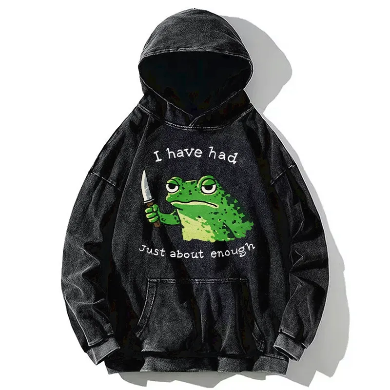 Tokyo-Tiger Impatient Frog Washed Hoodie Sale