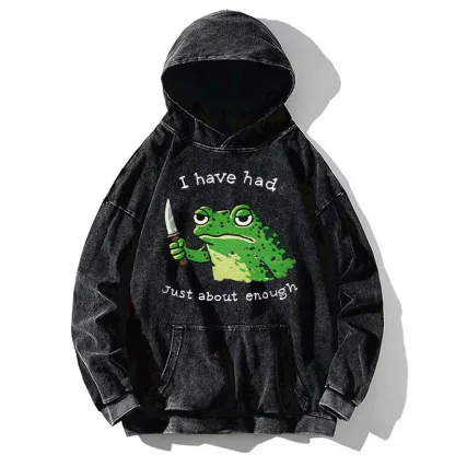 Tokyo-Tiger Impatient Frog Washed Hoodie