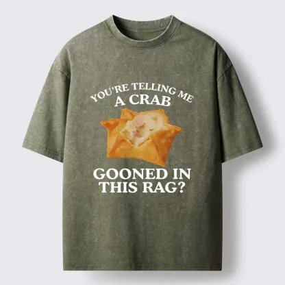 Tokyo-Tiger A Crab in a Crispy Wrap Washed T-Shirt