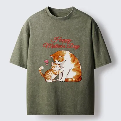 Tokyo-Tiger Love Of Cats Washed T-Shirt