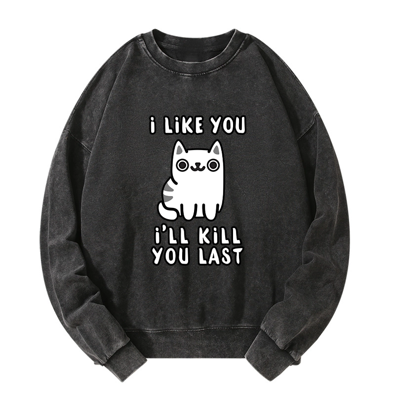 Tokyo-Tiger Cats And Humans Have A Love-hate Relationship Washed Sweatshirt