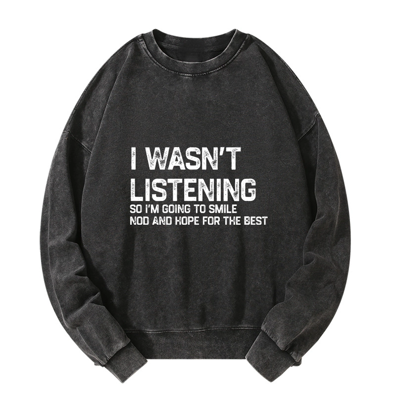 Tokyo-Tiger Indifferent To Everything Washed Sweatshirt