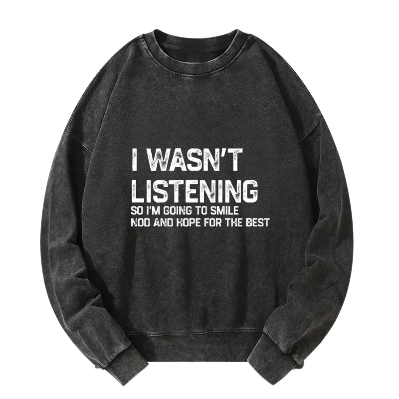 Tokyo-Tiger Indifferent To Everything Washed Sweatshirt