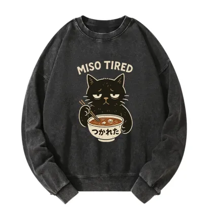 Tokyo-Tiger I’m So Tired Washed Sweatshirt