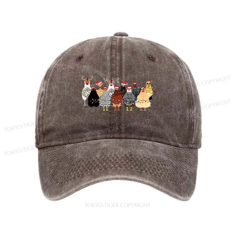 Tokyo-Tiger A Flock Of Christmas Chickens Washed Cap-tokyo-tiger