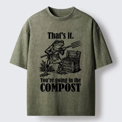 Tokyo-Tiger Frog’s Compost Threat Washed T-Shirt