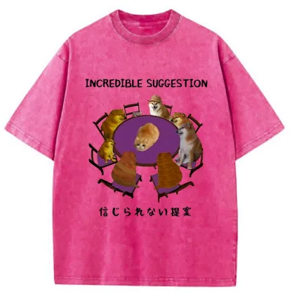 Tokyo-Tiger Funny Incredible Suggestion Washed T-Shirt