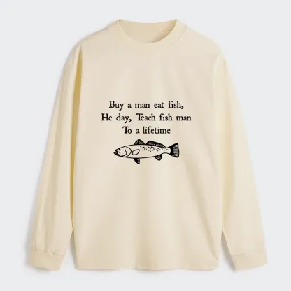 Tokyo-Tiger Man Eat Fish Meme Classic Long Sleeve T-Shirt