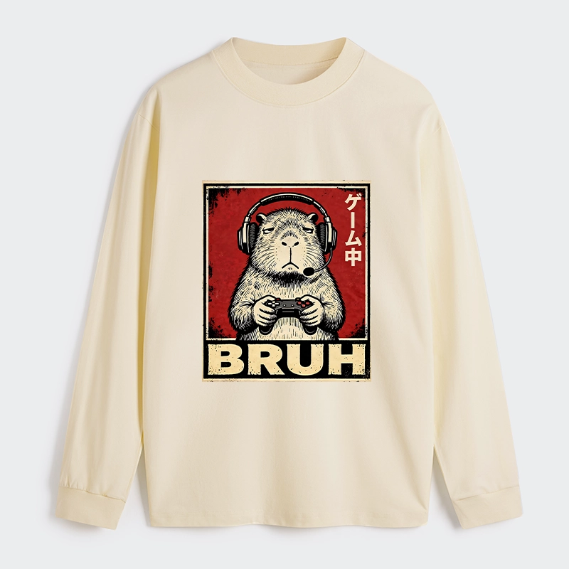 Tokyo-Tiger Funny Capybara Playing Games Classic Long Sleeve T-Shirt