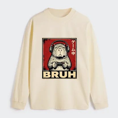 Tokyo-Tiger Funny Capybara Playing Games Classic Long Sleeve T-Shirt