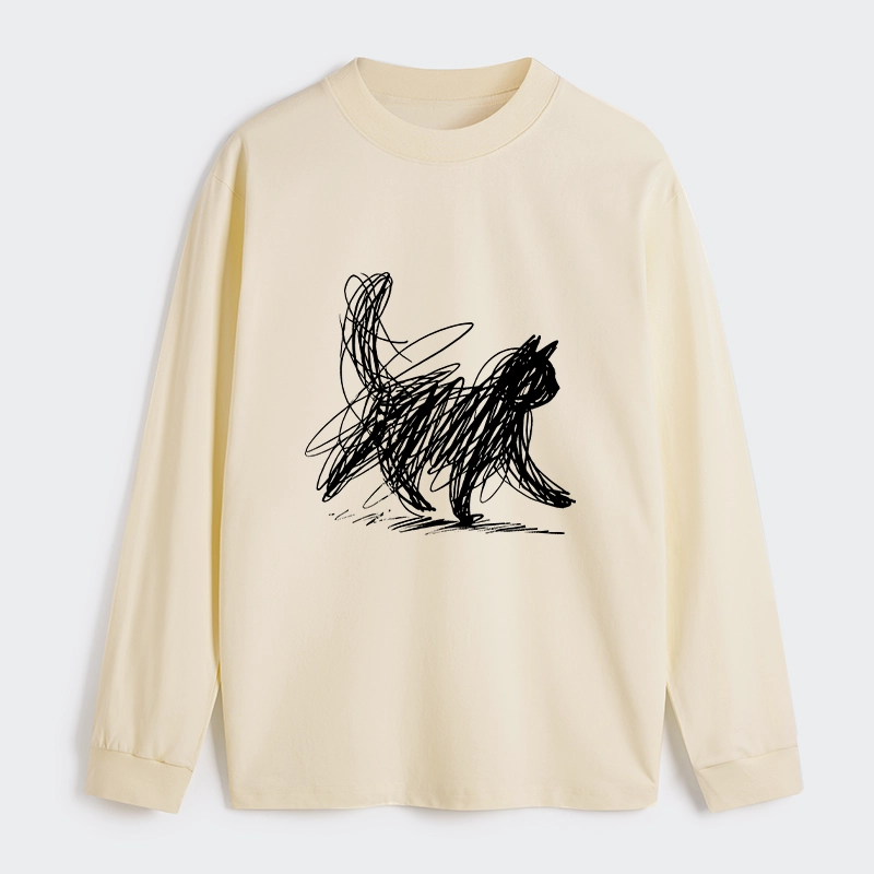 Tokyo-Tiger Minimalist Cat Art Classic Long Sleeve T-Shirt
