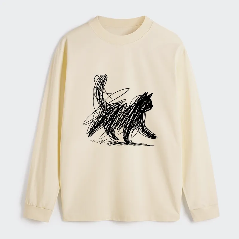 Tokyo-Tiger Minimalist Cat Art Classic Long Sleeve T-Shirt Sale