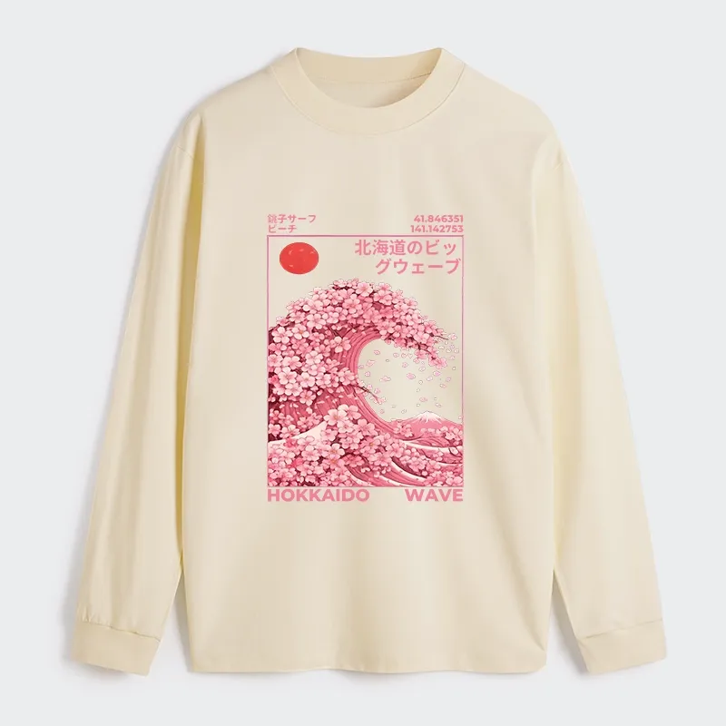 Tokyo-Tiger Sakura Wave Classic Long Sleeve T-Shirt Sale