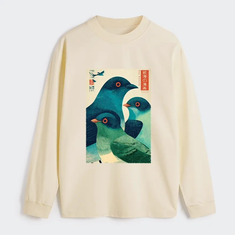Tokyo-Tiger Petrels Of The Painted Sea Classic Long Sleeve T-Shirt Sale