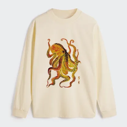 Tokyo-Tiger Deep Sea Gorgeous Octopus Classic Long Sleeve T-Shirt