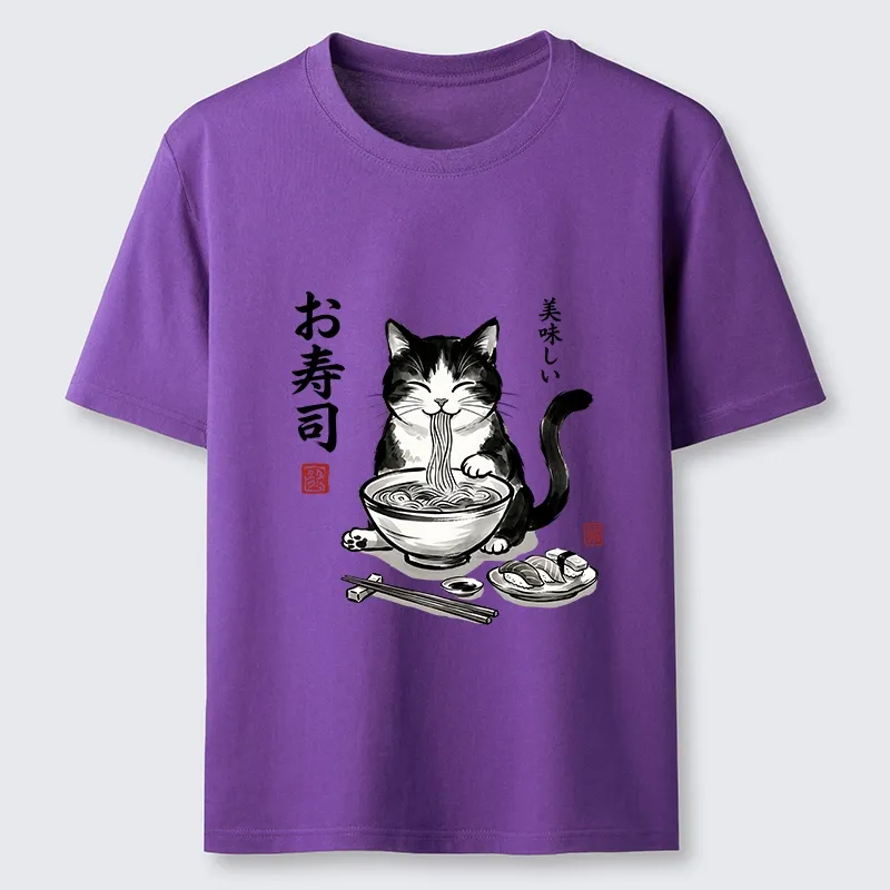 Tokyo-Tiger Cats Eat Japanese Food Classic T-Shirt