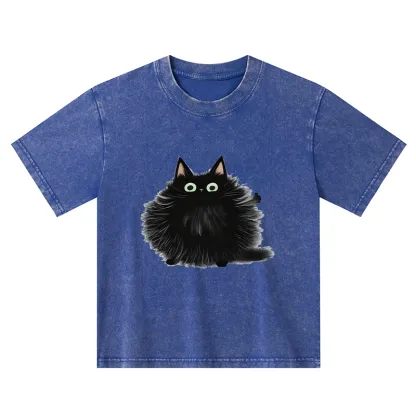 Tokyo-Tiger Cat's Approval Kids Washed T-Shirt