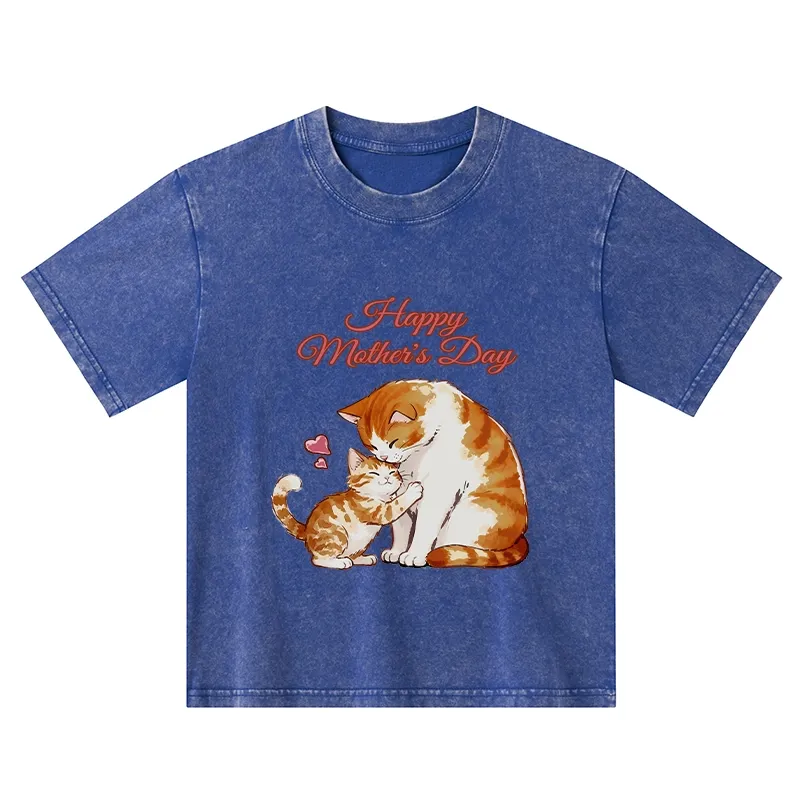 Tokyo-Tiger Love Of Cats Kids Washed T-Shirt