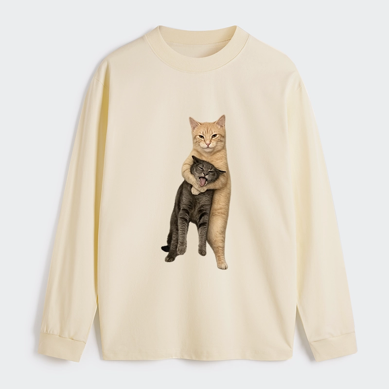 Tokyo-Tiger Orange Cat’s Tight Embrace Classic Long Sleeve T-Shirt