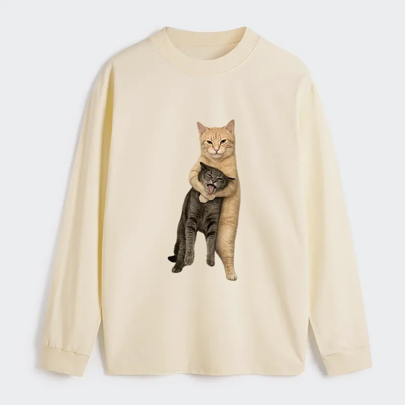 Tokyo-Tiger Orange Cat’s Tight Embrace Classic Long Sleeve T-Shirt