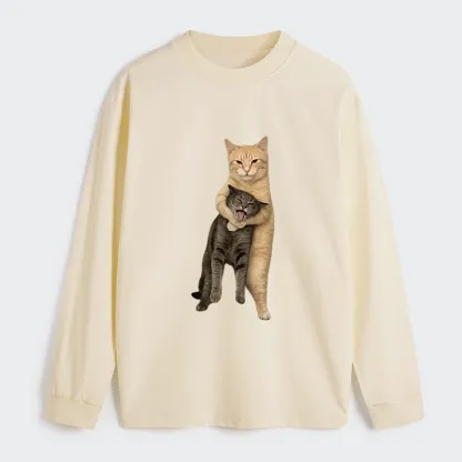 Tokyo-Tiger Orange Cat’s Tight Embrace Classic Long Sleeve T-Shirt
