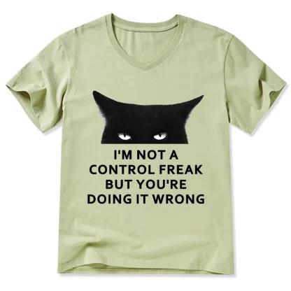 Tokyo-Tiger Control Freak Funny V-Neck Classic T-Shirt