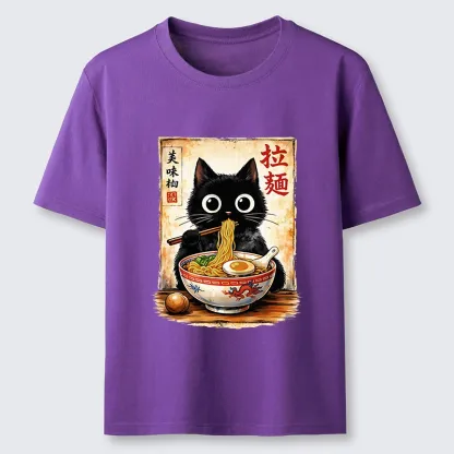 Tokyo-Tiger Cute Cat Slurping Ramen Classic T-Shirt