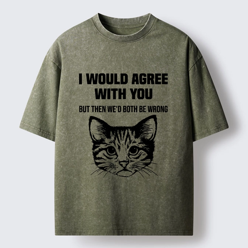 Tokyo-Tiger Cat Refuses To Agree Washed T-Shirt
