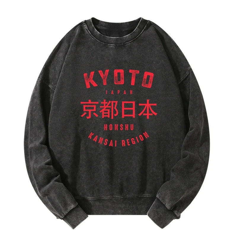 Tokyo-Tiger Kyoto City Japan Vintage Washed Sweatshirt Sale