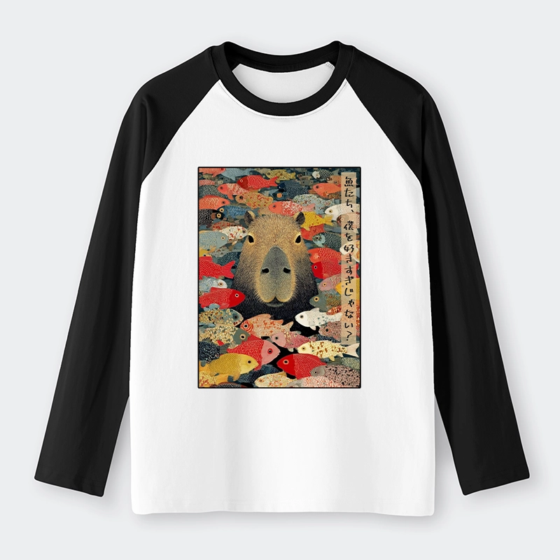 Tokyo-Tiger Am I Too Lovable? Raglan Long Sleeve T-shirt