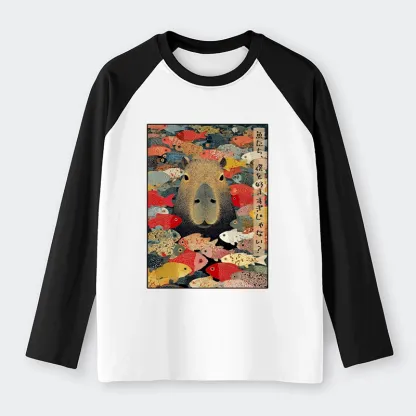 Tokyo-Tiger Am I Too Lovable? Raglan Long Sleeve T-shirt
