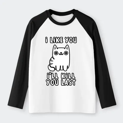 Tokyo-Tiger Cats And Humans Have A Love-hate Relationship Raglan Long Sleeve T-shirt