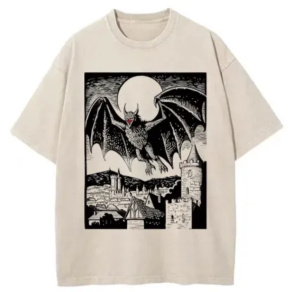 Tokyo-Tiger Horrible Demon Washed T-Shirt