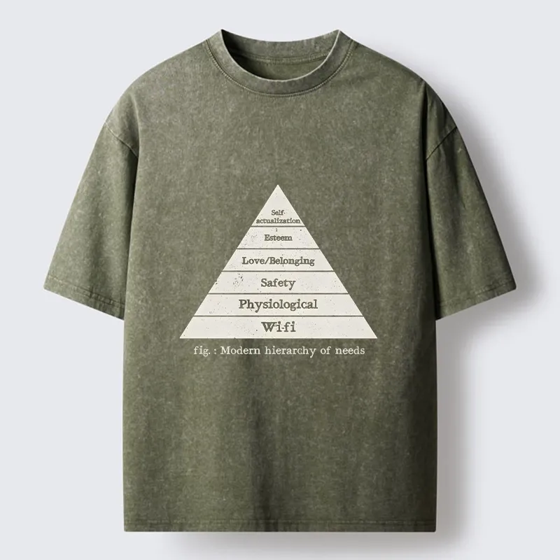 Tokyo-Tiger Funny Wifi Is Essential Meme Washed T-Shirt