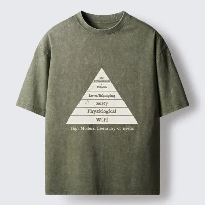 Tokyo-Tiger Funny Wifi Is Essential Meme Washed T-Shirt