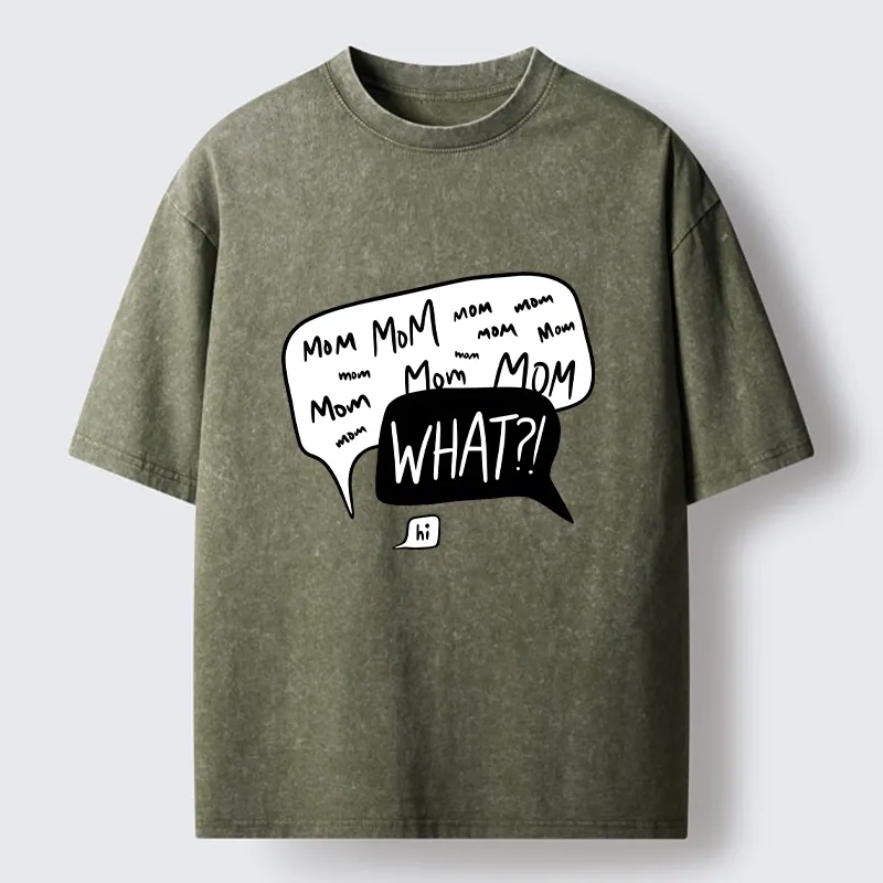 Tokyo-Tiger Chaotic Mom Talk What Meme Art Washed T-Shirt Sale