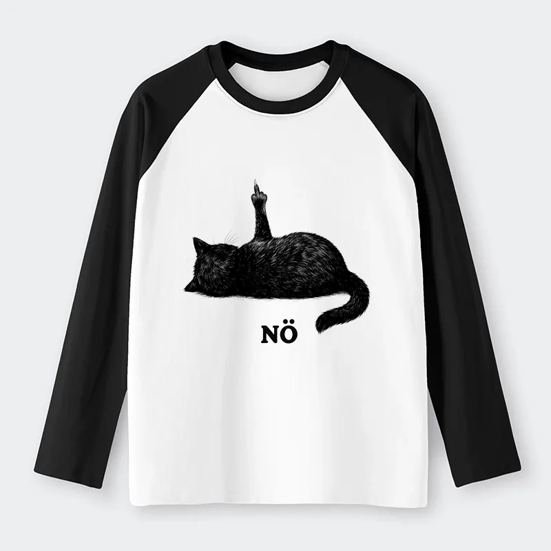 Tokyo-Tiger Cat Refused Raglan Long Sleeve T-shirt