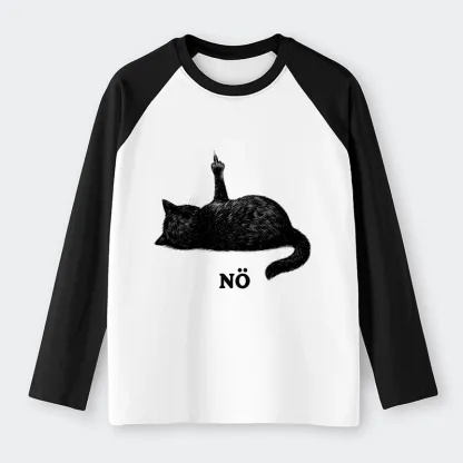 Tokyo-Tiger Cat Refused Raglan Long Sleeve T-shirt