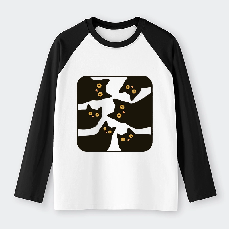 Tokyo-Tiger Cats Are Watching You Raglan Long Sleeve T-shirt