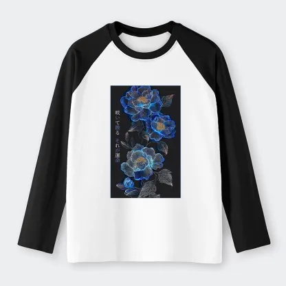 Tokyo-Tiger The Sea Of Flowers In The Darkness Raglan Long Sleeve T-shirt