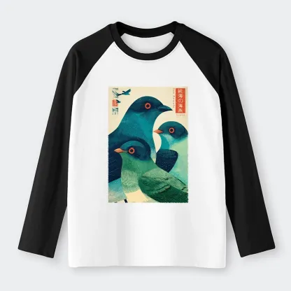 Tokyo-Tiger Petrels Of The Painted Sea Raglan Long Sleeve T-shirt