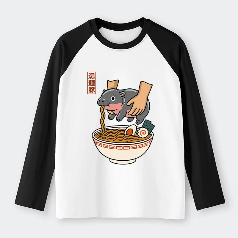 Tokyo-Tiger Noodles Got Me Raglan Long Sleeve T-shirt